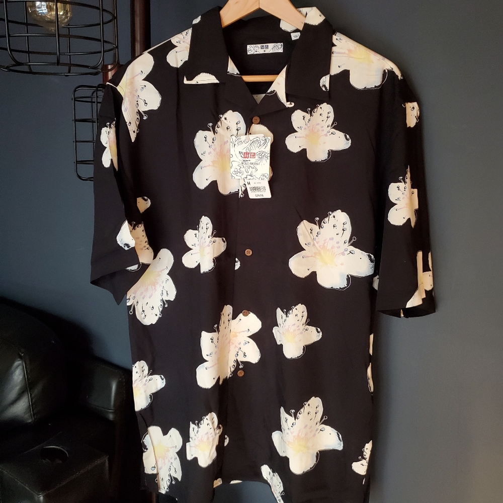 Men's Hawaiian Open Collar Short-Sleeve Shirt